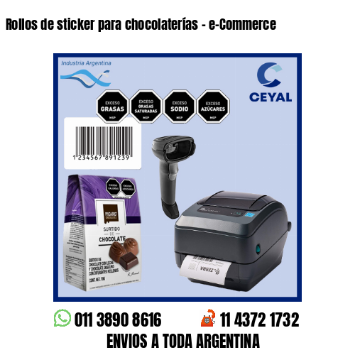 Rollos de sticker para chocolaterías – e-Commerce