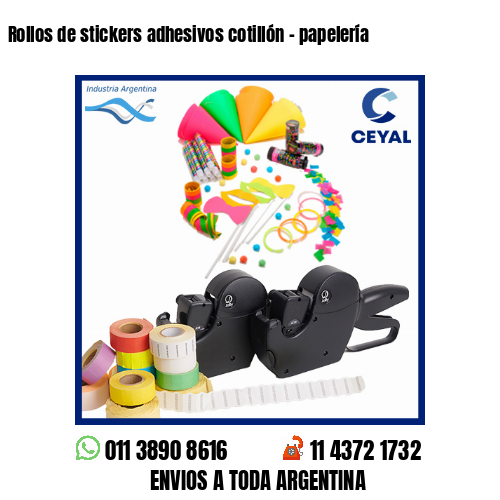 Rollos de stickers adhesivos cotillón – papelería