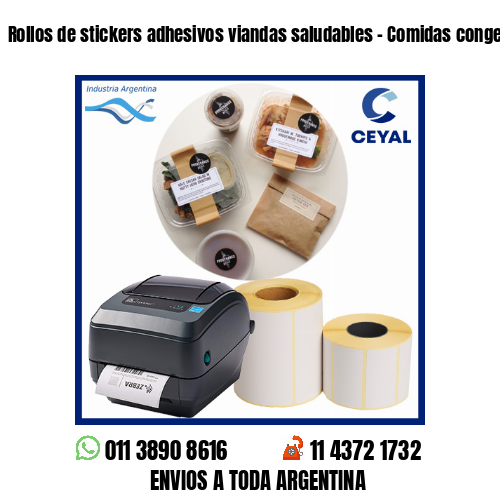 Rollos de stickers adhesivos viandas saludables – Comidas congeladas