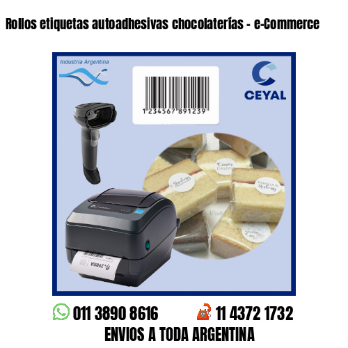 Rollos etiquetas autoadhesivas chocolaterías – e-Commerce