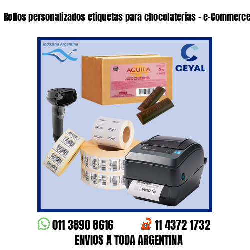 Rollos personalizados etiquetas para chocolaterías – e-Commerce