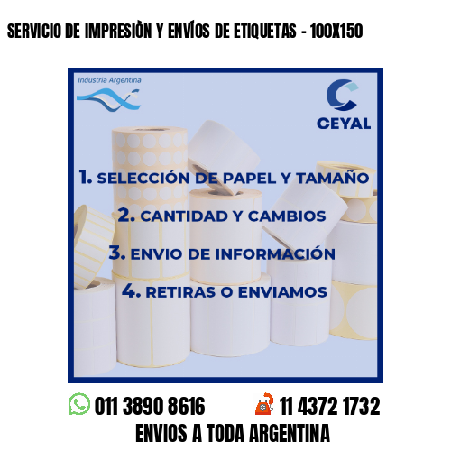 SERVICIO DE IMPRESIÒN Y ENVÍOS DE ETIQUETAS – 100X150