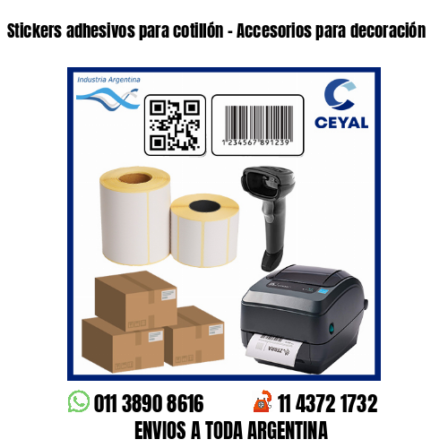 Stickers adhesivos para cotillón - Accesorios para decoración