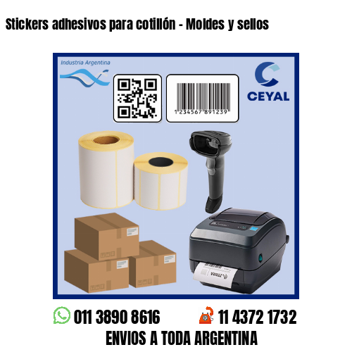 Stickers adhesivos para cotillón - Moldes y sellos