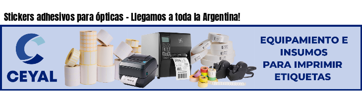 Stickers adhesivos para ópticas - Llegamos a toda la Argentina!