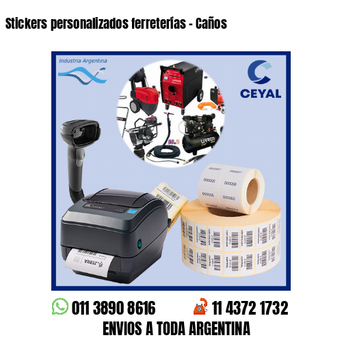 Stickers personalizados ferreterías - Caños