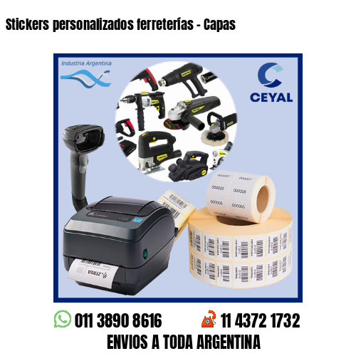 Stickers personalizados ferreterías – Capas