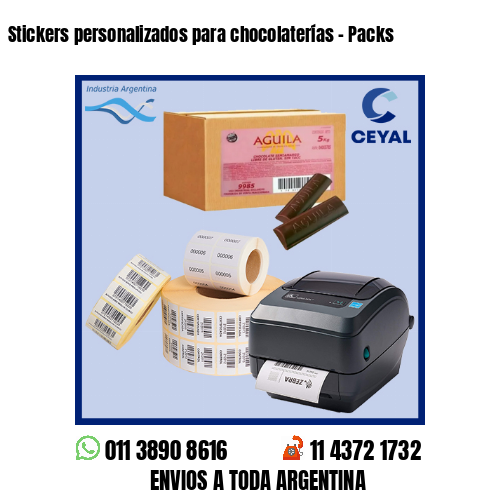 Stickers personalizados para chocolaterías – Packs