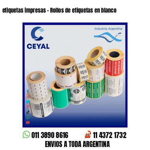 etiquetas impresas – Rollos de etiquetas en blanco