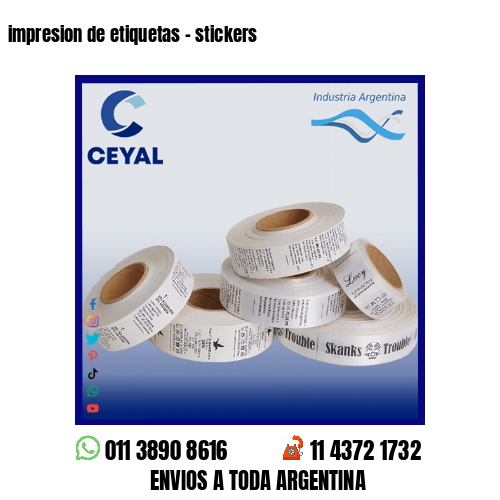 impresion de etiquetas - stickers