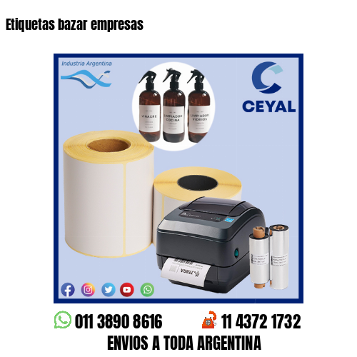 Etiquetas bazar empresas 