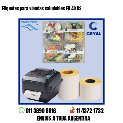 Etiquetas para viandas saludables EN 48 HS