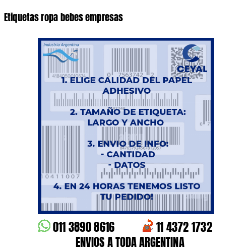 Etiquetas ropa bebes empresas