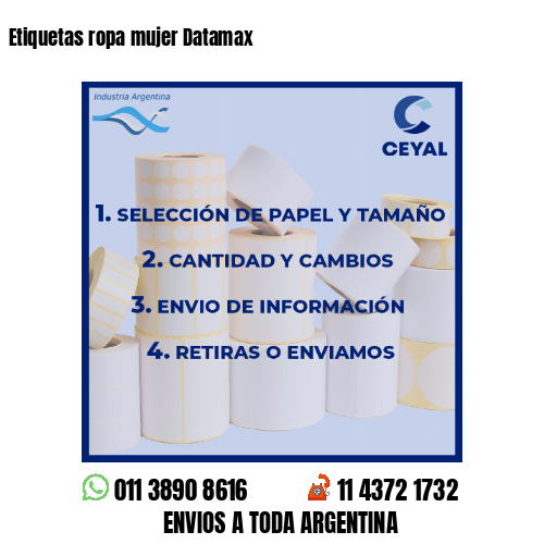 Etiquetas ropa mujer Datamax