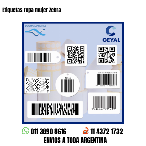 Etiquetas ropa mujer Zebra