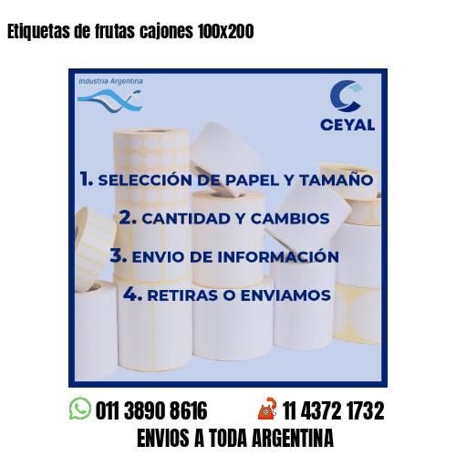 Etiquetas de frutas cajones 100×200