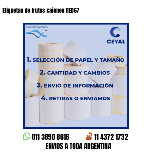 Etiquetas de frutas cajones RED67