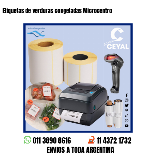 Etiquetas de verduras congeladas Microcentro