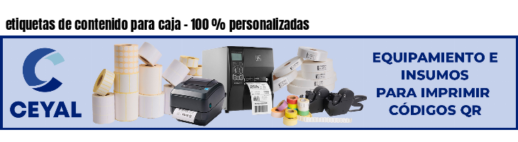 etiquetas de contenido para caja - 100 % personalizadas