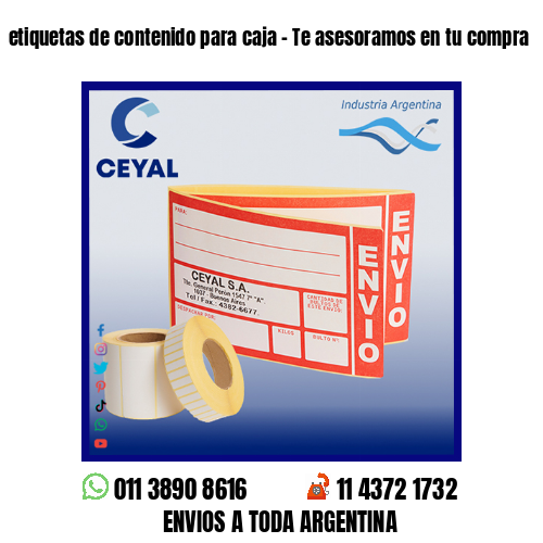 etiquetas de contenido para caja - Te asesoramos en tu compra