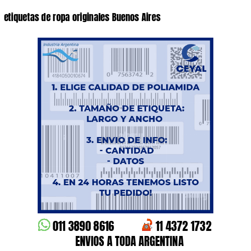 etiquetas de ropa originales Buenos Aires