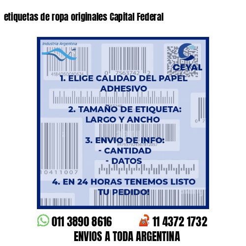 etiquetas de ropa originales Capital Federal