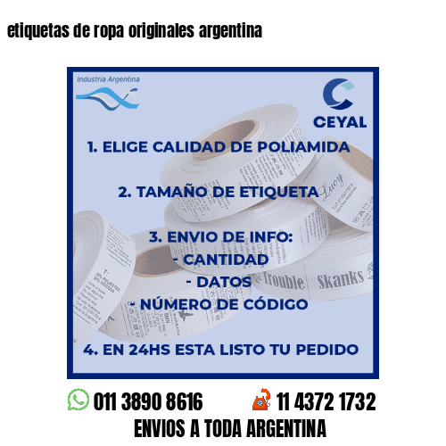 etiquetas de ropa originales argentina