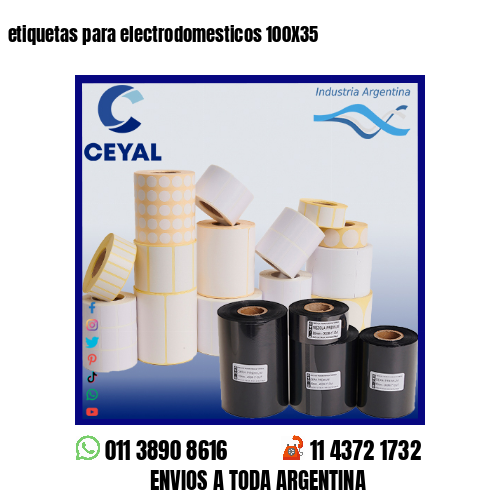 etiquetas para electrodomesticos 100X35