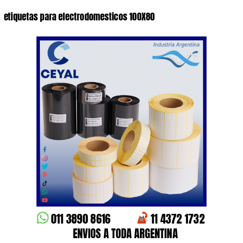 etiquetas para electrodomesticos 100X80