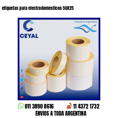 etiquetas para electrodomesticos 50X25