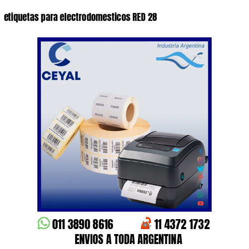 etiquetas para electrodomesticos RED 28