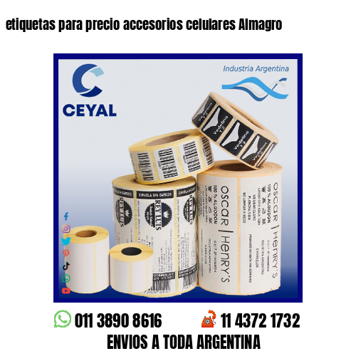 etiquetas para precio accesorios celulares Almagro