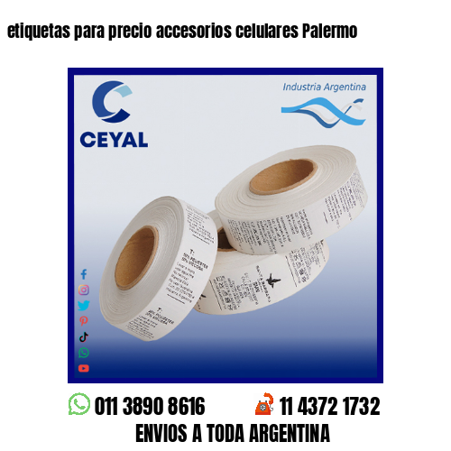 etiquetas para precio accesorios celulares Palermo