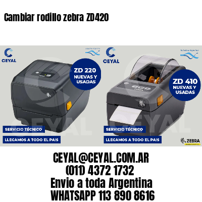 Cambiar rodillo zebra ZD420