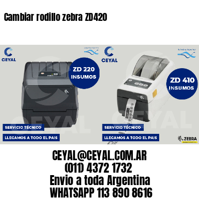 Cambiar rodillo zebra ZD420