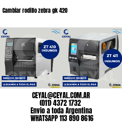 Cambiar rodillo zebra gk 420