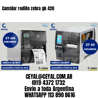 Cambiar rodillo zebra gk 420