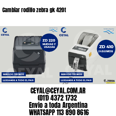 Cambiar rodillo zebra gk 420t