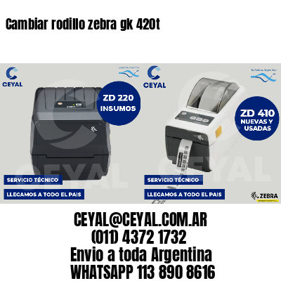 Cambiar rodillo zebra gk 420t