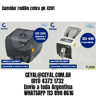 Cambiar rodillo zebra gk 420t