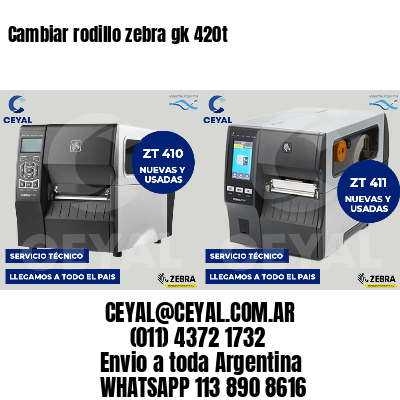 Cambiar rodillo zebra gk 420t