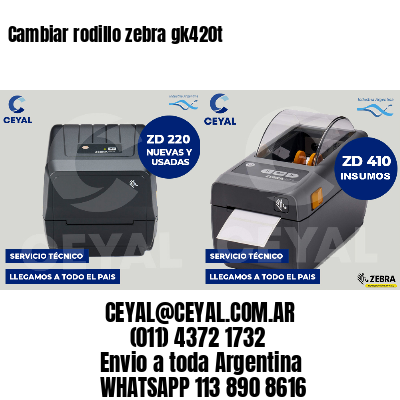 Cambiar rodillo zebra gk420t