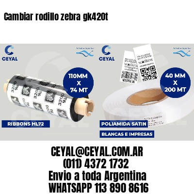 Cambiar rodillo zebra gk420t