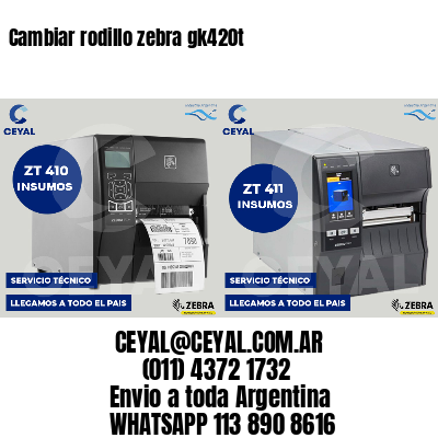 Cambiar rodillo zebra gk420t