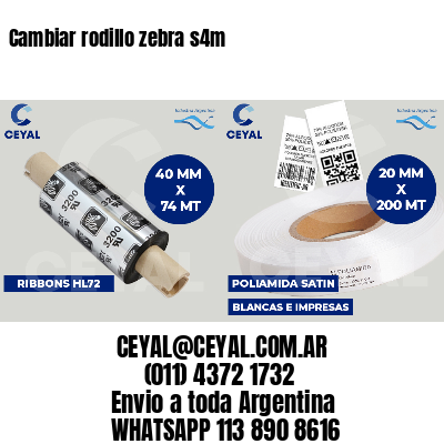 Cambiar rodillo zebra s4m