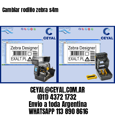 Cambiar rodillo zebra s4m