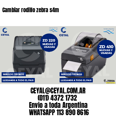 Cambiar rodillo zebra s4m