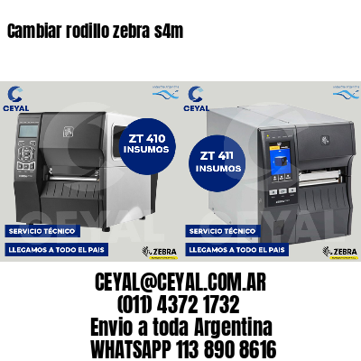 Cambiar rodillo zebra s4m