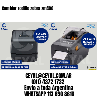 Cambiar rodillo zebra zm400