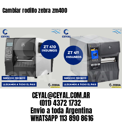 Cambiar rodillo zebra zm400